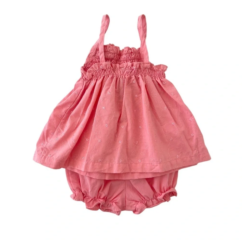 Park Bench Kids Pink Matching Floral Set | Baby Girl 6 Months